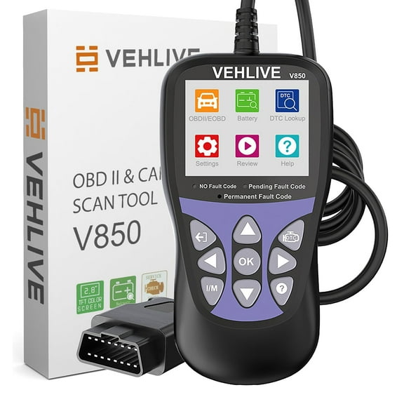 OBD2 Scanner V850 One-Click I/M,Car Code Reader Diagnostic Check Engine Light Scan Tool for All OBDII Vehicles,Turn Off CEL,Read/Clear Codes,Live Data,Voltage Test