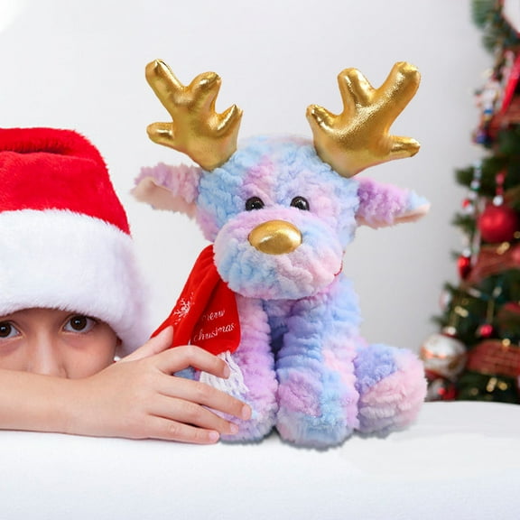JingChun 1Pc Reindeer Stuffed Plush Toy, 11.8 inch Christmas Elk Stuffed Animal Toys Animal Stuffed Plush Dolls Christmas Party Birthday for Kids Children Christmas Gifts 50% off for Clearance Deals