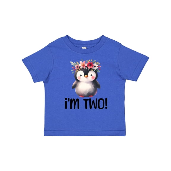 Inktastic 2nd Birthday Party Penguin 2 Year Old Girl Girls Toddler T-Shirt