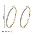 thumbnail image 2 of Women earring girl stud ear drop hoop rhinestone big circle simple big circle gold loop----04 gold--Product code 83390 04 gold, 2 of 5