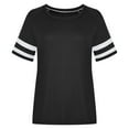 thumbnail image 2 of Timegard Womens Tops Round Neck Short Sleeve Fitting Comfy Blouse Summer Casual Shirts Tops Solid Color, 2 of 4