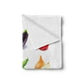 thumbnail image 2 of Vegetable Soft Flannel Fleece Blanket, Vegan Menu Pumpkin Eggplant Pepper Tomato Garlic Bunch of Organic Farm Elements, Cozy Plush for Indoor and Outdoor Use, 50" x 60", Multicolor, by Ambesonne, 2 of 5
