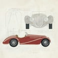 thumbnail image 2 of Tillmon, Avery 20x20 Black Ornate Wood Framed with Double Matting Museum Art Print Titled - Roadster I Red Car, 2 of 4