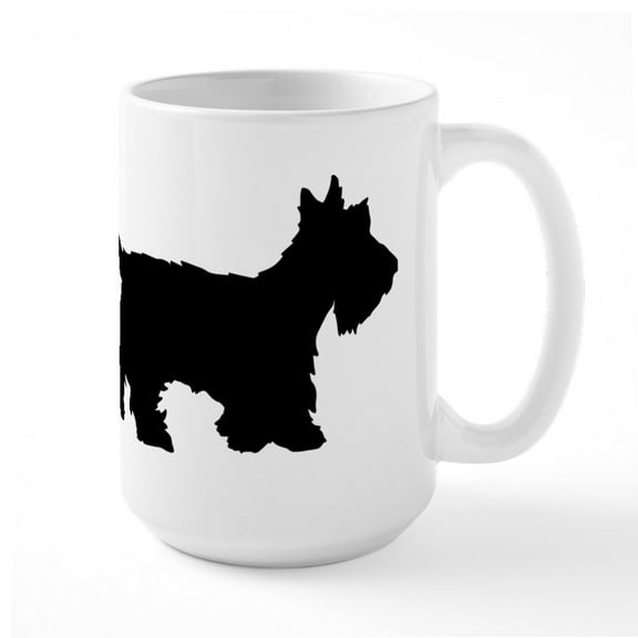 CafePress - Scottish Terrier - 15 oz Ceramic Large White Novelty Mug