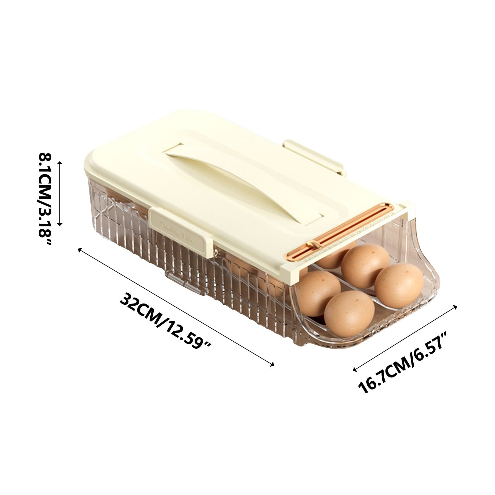 YZEGDCH Clearance Egg Dispenser for Refrigerator Space Saving Automatic Rolling Egg Tray Organizer Large Capacity Egg Organizer for Kitchen Countertop Cabinets