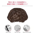 thumbnail image 3 of Kdxio Autumn Brown Plants Print Shower Cap for Women,Elastic and Reusable,Double Waterproof Layers Bathing Hat, 3 of 6