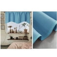 thumbnail image 2 of Taicans Windows Valance Curtain Blackout Thermal Unlined Blue Valance for Kitchen,Bathroom,Bedroom Living Room Short Window Rod Pocket 52 Inch X 18 Inch, 2 of 7