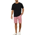 thumbnail image 2 of NOMADIC NOOK Stripes Shorts for Men's Regular Fit Summer Chino Shorts 2 Pack, 2 of 5