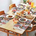 thumbnail image 2 of Pioneer Flower Floral Print Pattern Summer Placemats Table Placemats Set Of 4-Linen Kitchen Washable Placemats Table Mats 12x18 Inch Non-Slip Heat Resistant, 2 of 5