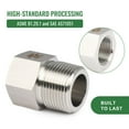 thumbnail image 3 of U.S. Solid 1 in MNPT x 3/4 in FNPT 304SS Fitting Pipe Adapter, 3 of 9