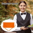 thumbnail image 2 of Hariumiu Waiter Apron Summer Solid Color Short Half Waist Apron with Pockets Storage Apron for Waiters Waitresses Servers Lace-up Design Ideal for Barbecue, 2 of 8