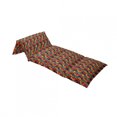 thumbnail image 4 of Modern Floor Pillow Lounger Cover, Geometric Contemporary Art Design Black Bold Zig Zag Borders Pattern, Nap Mat Printed Fabric Case for 5 Pillows, 88" x 27", Teal Orange Marigold, by Ambesonne, 4 of 5