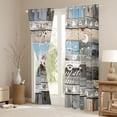 thumbnail image 3 of Erosebridal Gray Blue Wood Camper RV Print Black Out Curtains, Farmhouse Camping Curtains Pack of 2 (42x63 Each) for Kids Boys and Girls, 3 of 6
