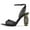 Black, variant on FSJ Women Graceful Crystal Heel Sandals Pointed Open Toe Ankle Strap Mesh Chunky High Heel Summer Cute Wedding Bridal Shoes Size 8 Yellow