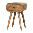 thumbnail image 2 of Classic Bedroom Nightstand With 1 Drawer In Oak-ish Tone And Solid Wood Brown Compact Design Oak Finish For, 2 of 6