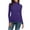 Purple, variant on Casual Loose Fit Crewneck T-Shirts Easy Care Fashion Womens Solid Color Turtleneck Long Sleeve Knitting Tshirt Slim Blouse Tops,Blue M