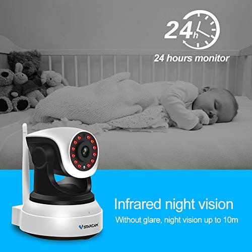 VStarcam Home Security Camera with Night Vision Motion Detection WiFi Camera Two-Way Audio Pet or Baby Monitor with Cloud Service 720P Wireless IP Camera