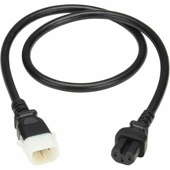 Eaton Tripp Lite Series PDU Power Cord, C15 to P-Lock C14, Heavy-Duty, 15A, 250V, 14 AWG, 3 ft. (0.9 m), Black