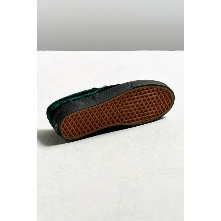 Vans slip on green sales velvet