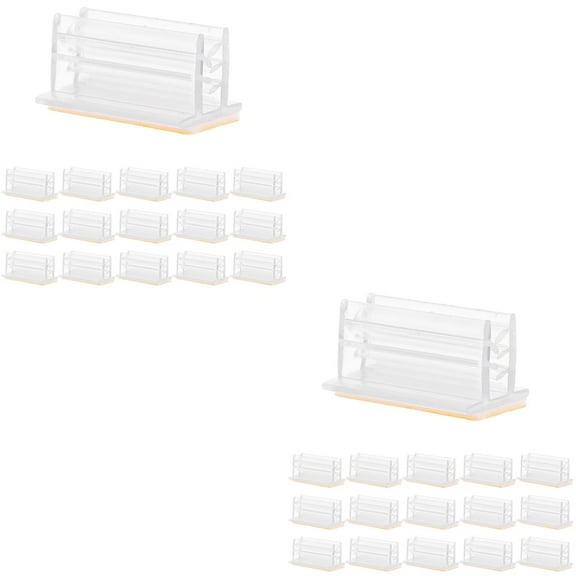 Set of 2 Self Adhesive Sign Holder Card LED Display Case Cards Tag