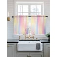 thumbnail image 2 of Pink Purple Tier Curtains 36 Inch Length,Sheer Curtains for Bedroom Living Room Window Modern Colorful Ombre Abstract Tie Dye Art Small Half Window Kitchen Curtains & Drapes 27.5"x36" 2 Panels, 2 of 6