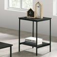 thumbnail image 3 of Furniture of America Allia Rustic Open Shelf 3-Piece Accent Table Set, Black, 3 of 5