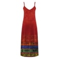 thumbnail image 4 of Puntoco Vestidos Mujer Verano Moda Mujer Casual Retro Estampado V-Cuello Camis Vestido Largo Sin Mangas, 4 of 4