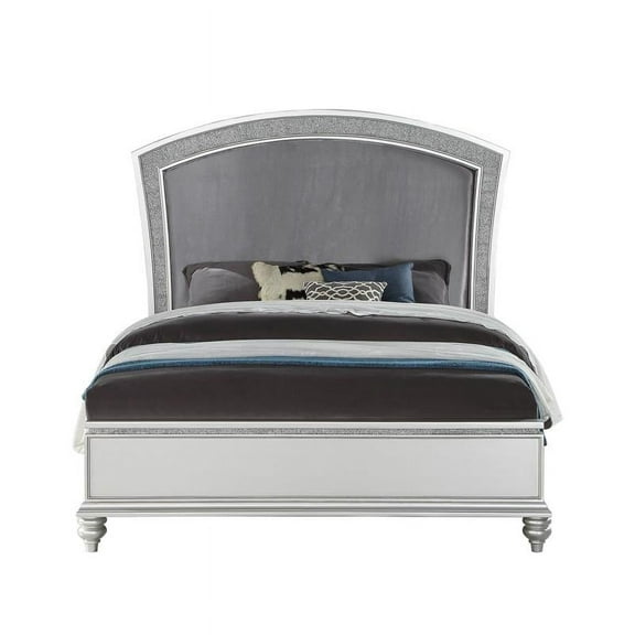 Bowery Hill California King Panel Bed in Platinum