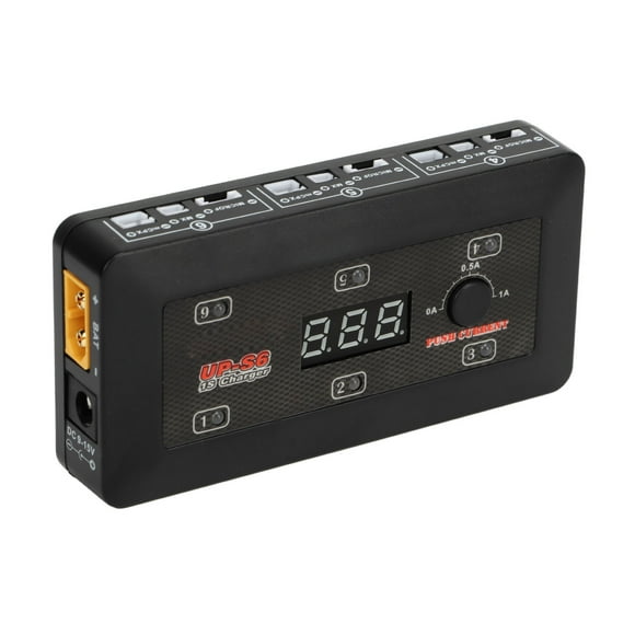 LiPo LiHV Battery Charger, Micro MX MCPX USB Port Multi UP S6 1S Charger Black Safe LED Indicator for Drone