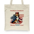 thumbnail image 2 of Republican Collie Making Woof Count Election 2024 Canvas Tote Bag Collie Dog Lover Gifts Idea Reusable Shopping Grocery Bag - 01002, 2 of 5
