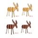thumbnail image 3 of Billuyoard Ciervo Forma Ornamento Fawn Animal Decoración Accesorios Kits de decoración para fiestas café profundo 10*9.5 cm Billuyoard HA0624-04B, 3 of 6