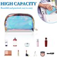 thumbnail image 4 of Bolsa de maquillaje holográfica para damas y damas de honor, bolsa de maquillaje portátil impermeable y bolsa transparente de artículos de tocador, 4 of 5