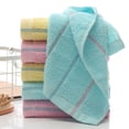 thumbnail image 3 of Toalla de algodón absorbente suave y espesada para el hogar con productos para el suelo con rayas de arcoíris en gramos, 3 of 6