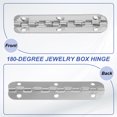 thumbnail image 3 of Uxcell Small Piano Hinge Mini Jewelry Box Hinges with Screw for Jewellery Wooden Box Silver Tone, 3 of 7