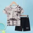 thumbnail image 2 of TOWED22 Boys Athletic Shorts Set - 2 Piece Summer Clothes Outfit with Graphic Tee and Gym Shorts Grey,5-6 Y, 2 of 4
