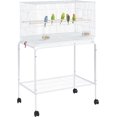 thumbnail image 1 of HOWEN 47-inch Flight Bird Cages for Parakeets Cockatiels Conures Budgies Finches Lovebirds Canaries Parrots Breeding Birdcage with Detachable Rolling Stand, White, 1 of 14