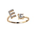 thumbnail image 2 of PVCS Exquisite Fashion 26 English Alphabet Style Ring Letter Fashion Copper Ring, 2 of 2