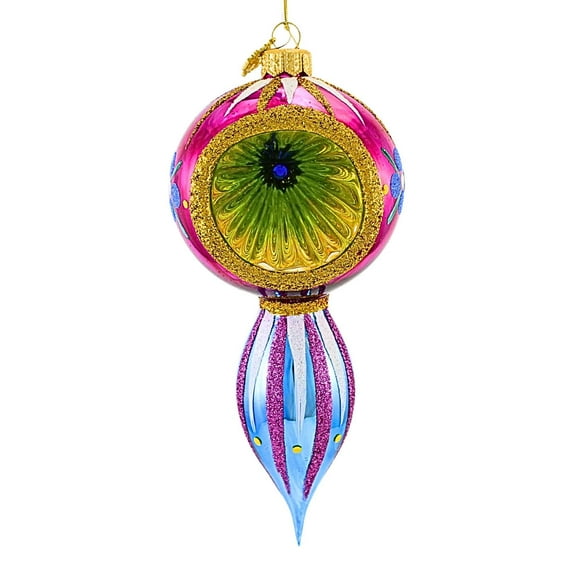 Huras Family 7.25In Merry & Bright Monet's Garden, Glass, Ball Reflector Drop Hf006mbb