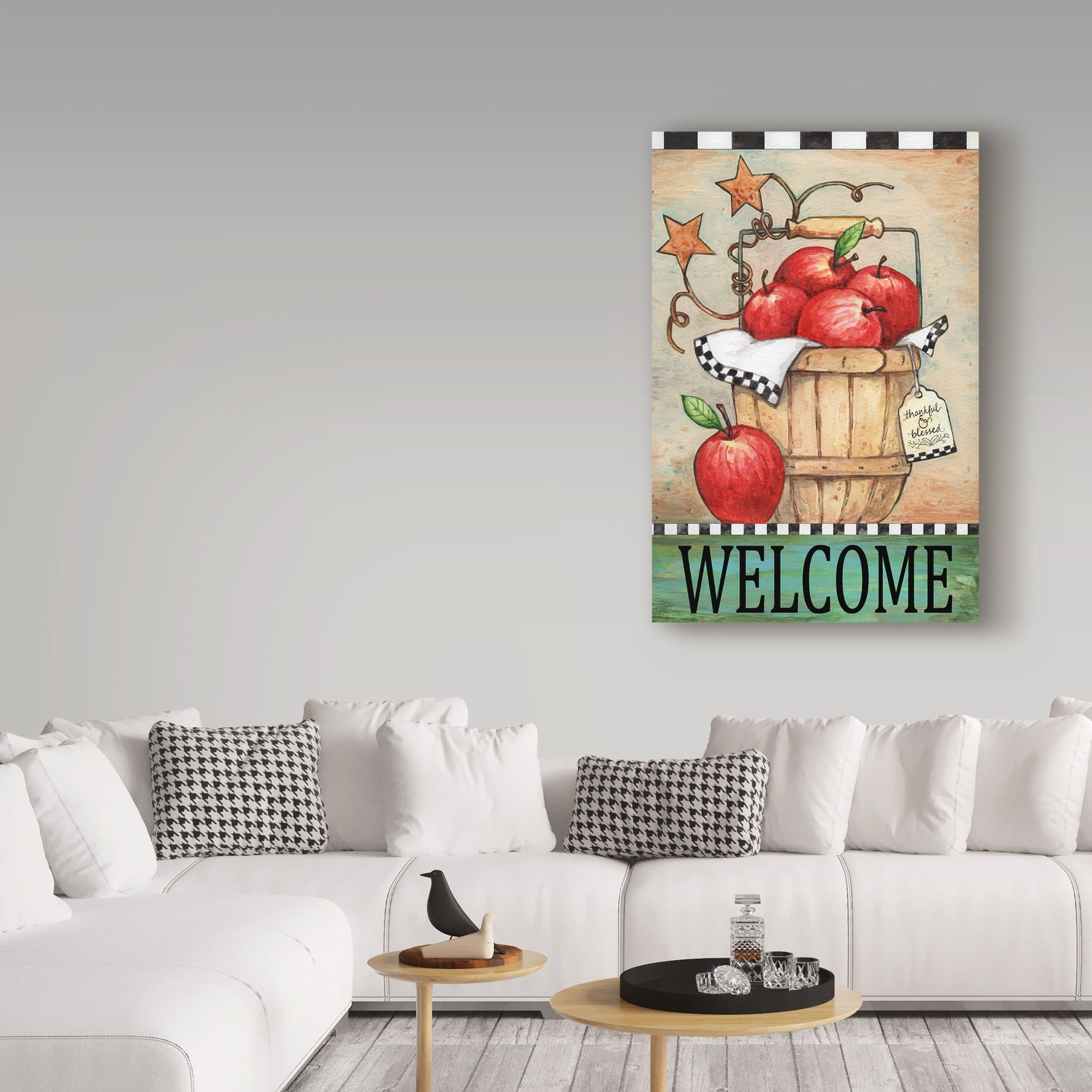 Trademark Fine Art 'Welcome Apple Basket' Canvas Art by Melinda Hipsher