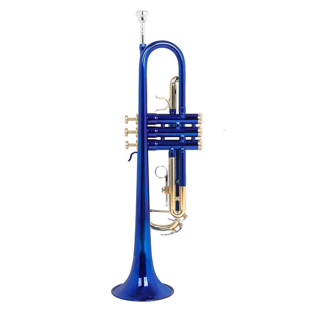 SDFGTstore Brass Student Trumpet Bb Trumpet with Case Professional Trumpet Musical Instruments for Beginner or Advanced Student