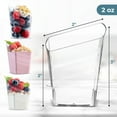 thumbnail image 5 of Mini Dessert Cups Veggie Appetizer Cups, Mini Square Shooters, Clear Plastic Cups Pudding Cups Disposable Yogurt Cups Parfait Cups 2oz Square Dessert Cups for Tasting, 24 Count, 5 of 7