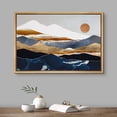 thumbnail image 3 of PixonSign Framed Canvas Print Wall Art Marble Granite Mountain Range Valley Nature Wilderness Illustrations Modern Art Rustic Zen Landscape Earth Art Décor - 16"x24" Natural, 3 of 5