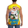 thumbnail image 4 of Family Guy Animated Men's Tank Top Lightweight Summer Sleeveless Tee Shirt Muscle Tank Tops Workout T-Shirts Casual Athletic Undershirts, 4 of 7