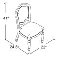 thumbnail image 6 of Bowery Hill 18" Wood Dining Chairs in Distressed Gray (Set of 2), 6 of 6