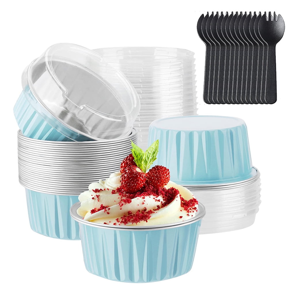 STANDARD Foil Cupcake Liners / Baking Cups – 50 ct WHITE – Cake Connection