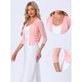 thumbnail image 2 of DARING DIVA Elegant Women's 3/4 Sleeve Sheer Mesh Cardigan Dresses XS Pink, 2 of 6