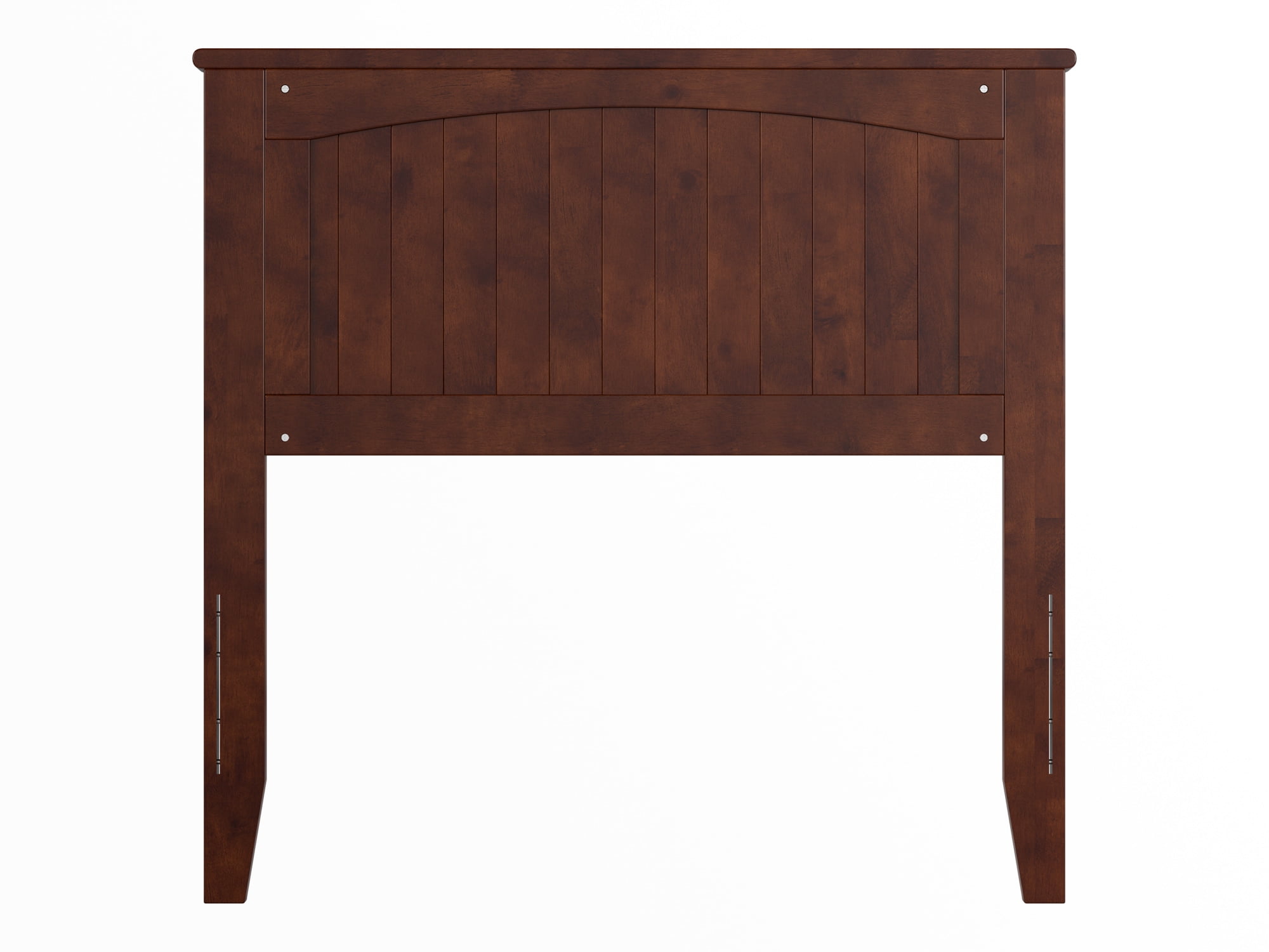 AFI Nantucket Twin Solid Wood Panel Headboard with Attachable Charger, Walnut