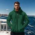 thumbnail image 4 of Migroa Mens Full Zip Hoodie Long Sleeve, Men's Full Zip Long Sleeve Hoodie, Casual Pullover Sweatshirt for Fall Winter, Athletic Top for Gym Running Casual Pullover Sweatshirt Fall Winter Fall Wear,, 4 of 7