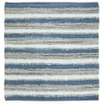 thumbnail image 2 of SAFAVIEH Montauk Coilean Striped Cotton Area Rug, Blue/Multi, 6' x 6' Square, 2 of 6