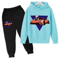 thumbnail image 2 of Abrigo para niños, ropa encantadora, mercancía A4, sudadera con capucha de marca, ropa deportiva, ropa para niñas y niños, pantalón superior, conjunto de moda informal de 2 a 13 años, 2 of 5